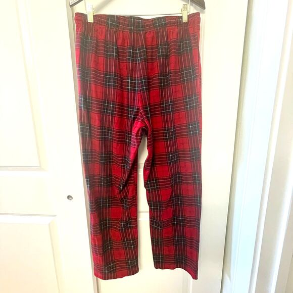 Nautica Men's Red Black Plaid Lounge Sleepwear Pajama Pants Size L - Picture 3 of 9